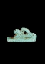 Oude Egypte, late periode Faience Amulet van de Liggende