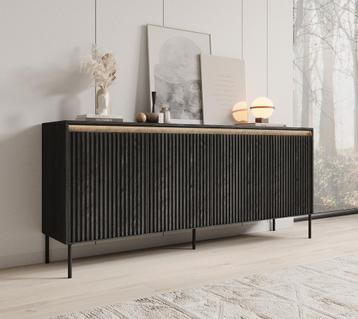 Meubella Dressoir Timoteo mat zwart 190 cm beschikbaar voor biedingen