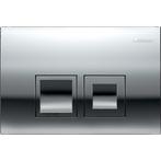 Drukplaat Geberit Delta 25 Square DualFlush Frontbediening, Ophalen of Verzenden, Nieuw, Chroom, Overige typen