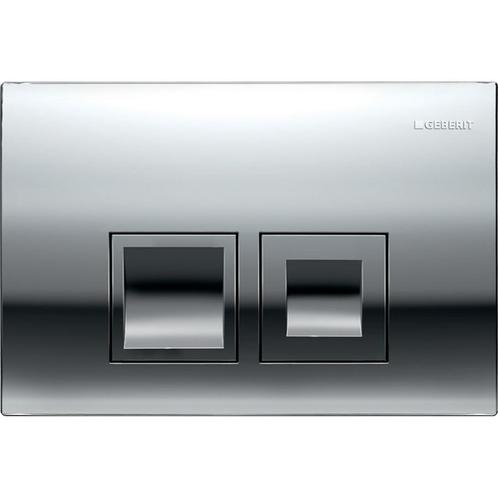 Drukplaat Geberit Delta 25 Square DualFlush Frontbediening, Doe-het-zelf en Verbouw, Sanitair, Overige typen, Nieuw, Chroom, Ophalen of Verzenden