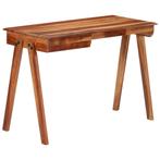 vidaXL Bureau met lade 110x50x77 cm massief acaciahout, Verzenden, Nieuw