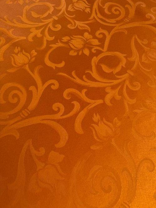 Luxe Venetiaanse San Leucio antiek oranje damaststof -, Antiek en Kunst, Antiek | Kleden en Textiel