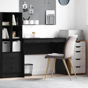 vidaXL Bureau Anders Zwart eiken 100 x 40 x 76 cm Bewerkt beschikbaar voor biedingen