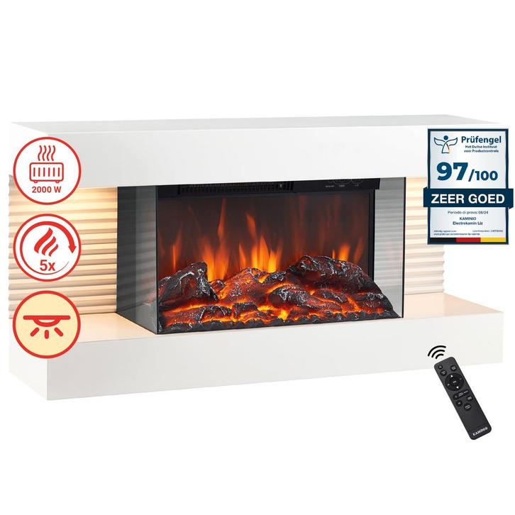 Elektrische haard LIZ - Elektrische wandhaard met verwarming, Huis en Inrichting, Haarden, Nieuw, Verzenden
