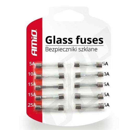 Mini glaszekering set - 10 stuks, Auto diversen, Auto-accessoires, Nieuw, Ophalen of Verzenden