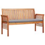 vidaXL Tuinbank 3-zits met kussen 150 cm massief acaciahout, Tuin en Terras, Tuinbanken, Verzenden, Nieuw, Hout