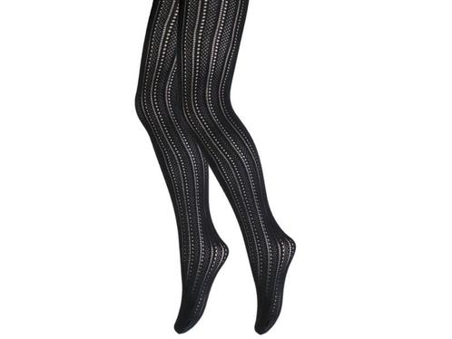 Panty - Meisjes - Ajour - Zwart, Kinderen en Baby's, Kinderkleding | Schoenen en Sokken, Verzenden
