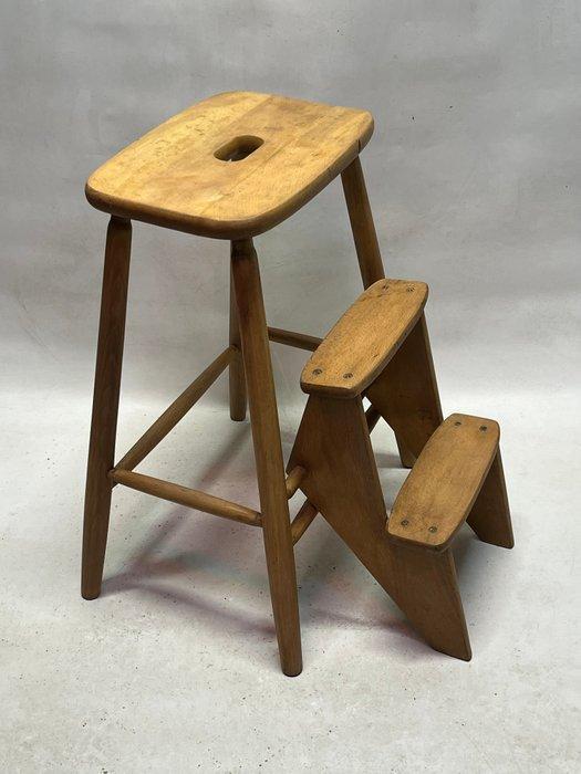 Keukentrapje - Hout - vintage keukentrapje, Antiek en Kunst, Kunst | Designobjecten