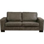 Leren bank Enjoy - 2,5 zits - Kenia Antracite (grijs) -, Huis en Inrichting, Banken | Bankstellen, Nieuw, Ophalen of Verzenden