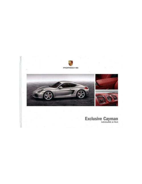 2013 PORSCHE EXCLUSIVE CAYMAN HARDCOVER BROCHURE DUITS, Boeken, Auto's | Folders en Tijdschriften, Porsche