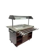 Combisteel Gekoeld Buffet | Hout/RVS | 4x 1/1 GN | +4°c/+8°c, Ophalen of Verzenden, Nieuw