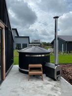 Premium Hot tub | kunststof kuip | 35kW houtkachel | Ø200cm, Ophalen of Verzenden, Nieuw, Trap, Vast