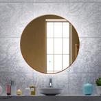 Spiegel Gliss Design Oko Koper Rond LED Verlichting 80 cm, Ophalen of Verzenden, Nieuw
