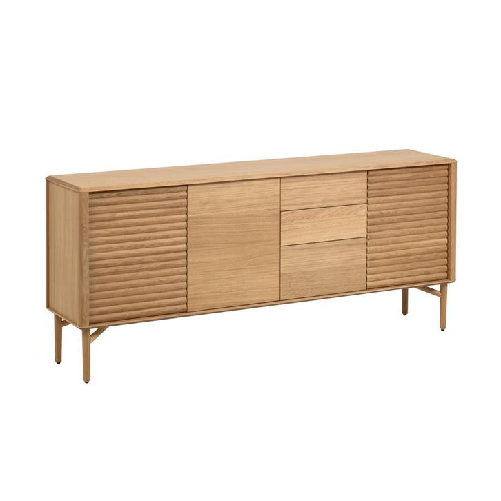 *WOONWINKEL* Kave Home Lenon Retro Dressoir Eiken, Huis en Inrichting, Kasten | Dressoirs, Nieuw, Verzenden