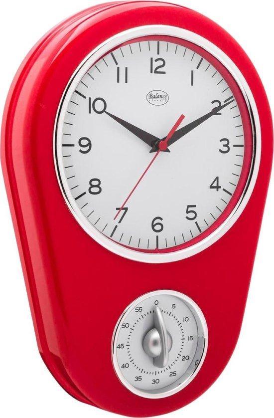 Wall Clock 31 cm Red, Huis en Inrichting, Woonaccessoires | Overige, Verzenden