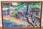 École française (XX) - Paysage avec des canards