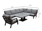 New York hoek dining loungeset 6-delig antraciet, Tuin en Terras, Tuinsets en Loungesets, Ophalen of Verzenden, Nieuw, Aluminium