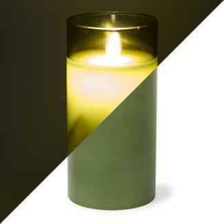 Led kaars | 15 cm | PEHA (In glas, Timer, Groen), Huis en Inrichting, Woonaccessoires | Kandelaars en Kaarsen, Nieuw, Verzenden