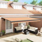 vidaXL Luifel uittrekbaar 5x3 m stof en aluminium geel en, Tuin en Terras, Verzenden, Nieuw