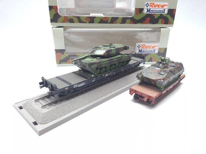 Roco, Minitanks H0 - 818/835 - Modeltrein goederenwagon (2), Hobby en Vrije tijd, Modeltreinen | H0