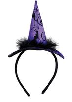 Paarse Halloween Haarband Heksen Hoed, Nieuw, Verzenden