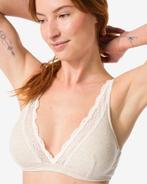 HEMA Bralette met kant zonder beugel naturel, Verzenden