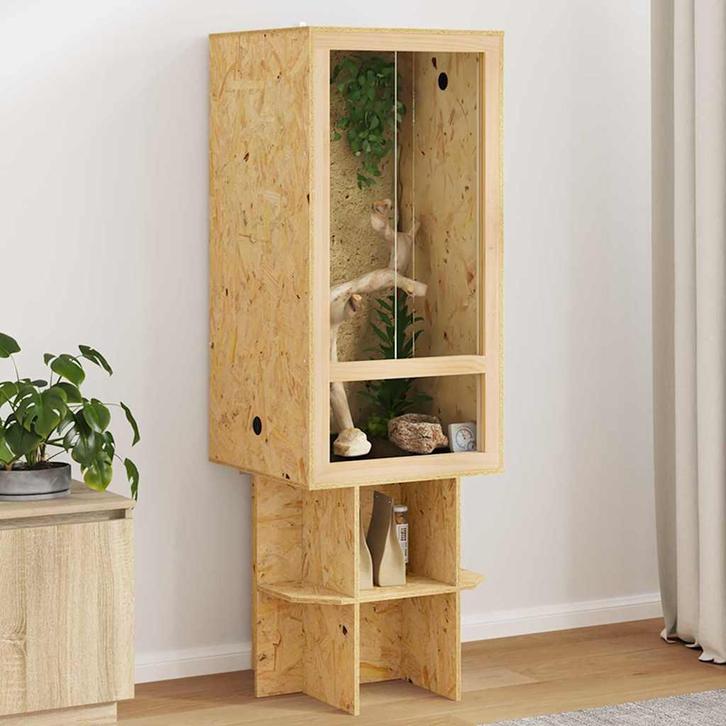 vidaXL Terrarium Bruin 50 x 50 x 130 cm OSB, Dieren en Toebehoren, Overige Dieren-accessoires, Nieuw, Verzenden