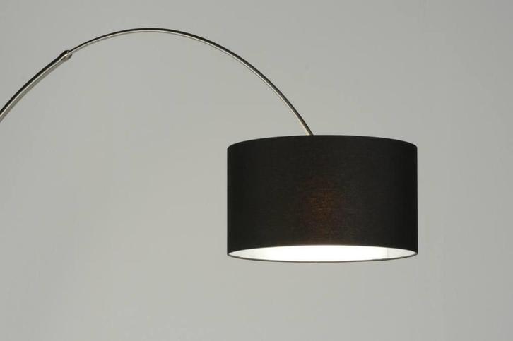 Rietveld Vloerlampen - Zwart - Staal, Stof, Huis en Inrichting, Lampen | Vloerlampen, Verzenden