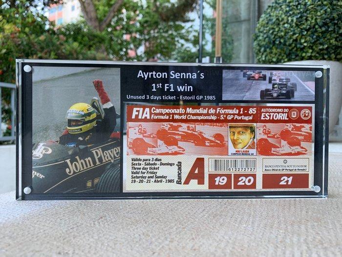 Lotus - Ayrton Senna - 1985 - Kaartje, Verzamelen, Automerken, Motoren en Formule 1