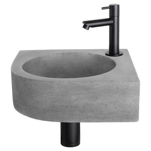 Fonteinset Differnz Cleo 31.5x31.5x10 cm Beton Donker Grijs, Doe-het-zelf en Verbouw, Sanitair, Overige typen, Nieuw, Ophalen of Verzenden