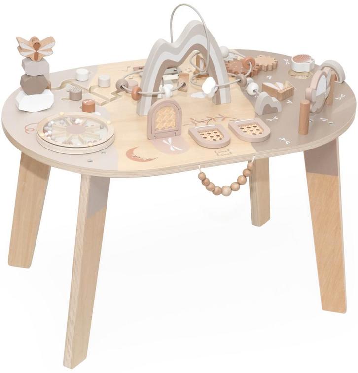 Label Label Nougat Houten Activiteitentafel LLWT-10398, Kinderen en Baby's, Speelgoed | Houten speelgoed, Nieuw, Verzenden