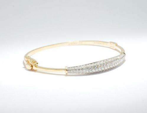 Armband - 14 karaat Geel goud - 1.51ct. tw. Diamant, Sieraden, Tassen en Uiterlijk, Armbanden
