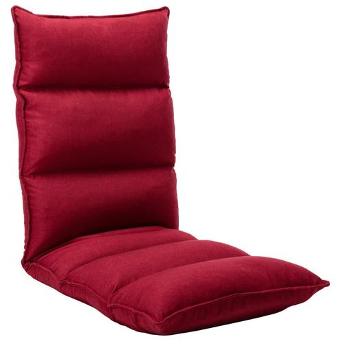 vidaXL Vloerstoel inklapbaar stof wijnrood, Huis en Inrichting, Stoelen, Rood, Nieuw, Verzenden