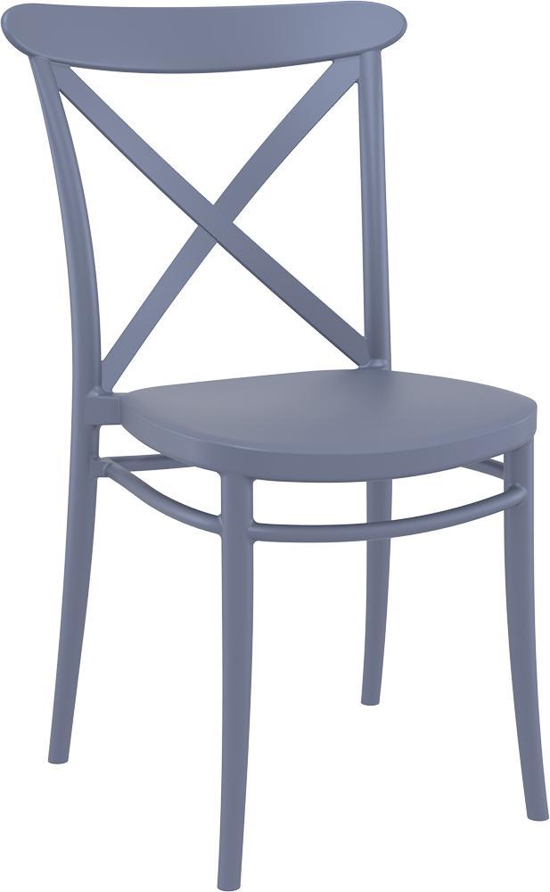 Tuinstoel - Stapelbaar - Donkergrijs - Cross - Siesta, Tuin en Terras, Tuinstoelen, Verzenden