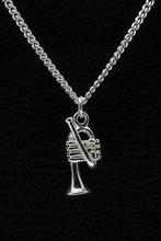 Zilveren Trompet ketting hanger, Verzenden, Nieuw