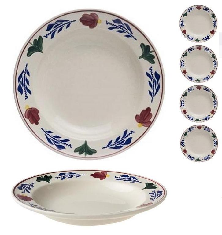 Boerenbont Diep bord Ø24 cm set van 6 stuks (Huishouden), Huis en Inrichting, Keuken | Servies, Nieuw, Verzenden