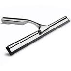 REA Badkamerwisser met houder - 25 cm - chroom - streeplo..., Ophalen of Verzenden, Nieuw