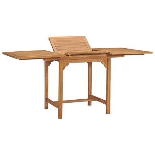 vidaXL Tuintafel verlengbaar (110-160)x80x75 cm massief, Tuin en Terras, Tuintafels, Nieuw, Hout, Verzenden