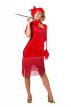 Jaren 20 kostuum rood de luxe, Kleding | Dames, Ophalen of Verzenden, Nieuw