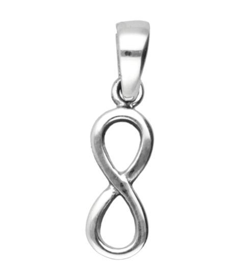 Zilveren Infinity oneindig teken klein ketting hanger, Sieraden, Tassen en Uiterlijk, Kettinghangers, Verzenden