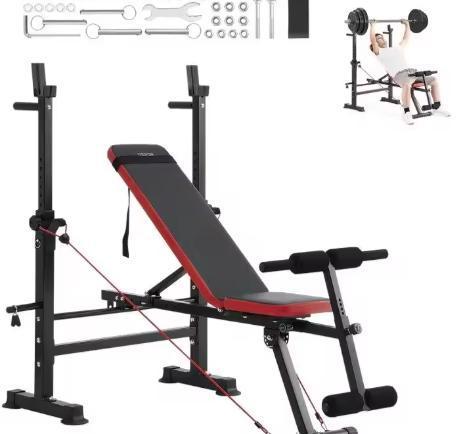 Opvouwbare Trainingsbank – Halterbank voor Full Body Workout, Sport en Fitness, Fitnessapparatuur, Nieuw, Verzenden
