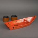 Bootvormige ikebana bloemenvaas - Gelakt hout - Japan - Edo, Antiek en Kunst