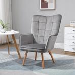 TRUUSK Fauteuil In Retro-design, Leesfauteuil, Fluwelen Look, Huis en Inrichting, Verzenden, Nieuw