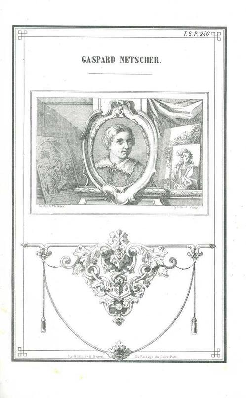 Portrait of Caspar Netscher, Antiek en Kunst, Kunst | Etsen en Gravures