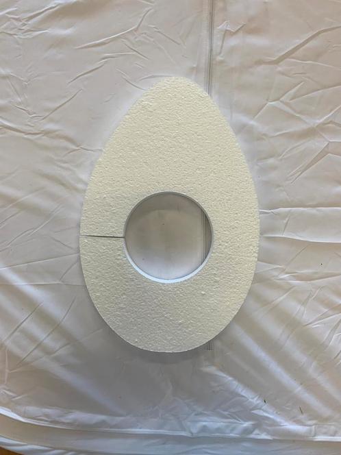 Actie styropor ei platrond 45 cm met  gat, open cirkel, Hobby en Vrije tijd, Knutselen, Nieuw, Ophalen of Verzenden