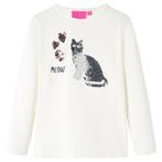 vidaXL Kindershirt met lange mouwen 104 ecru, Verzenden, Nieuw