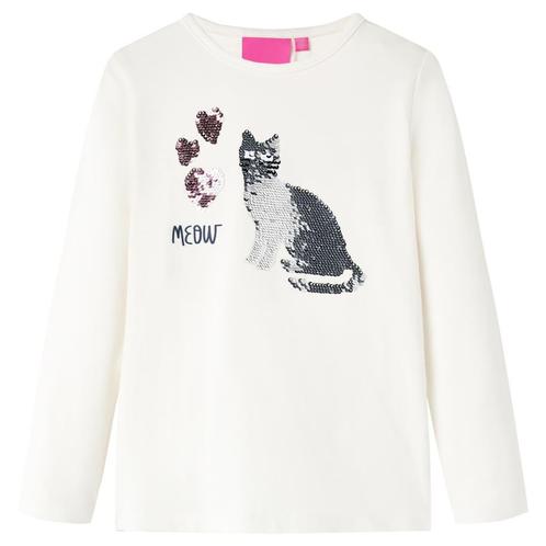 vidaXL Kindershirt met lange mouwen 104 ecru, Kinderen en Baby's, Kinderkleding | Overige, Nieuw, Verzenden