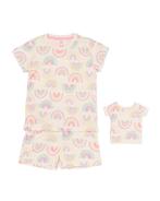 HEMA Kindershortama regenboog met poppenpyjama multi, Verzenden, Nieuw
