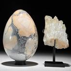 Geen minimumprijs - Paar prachtige Maligano Jasper eieren en, Antiek en Kunst