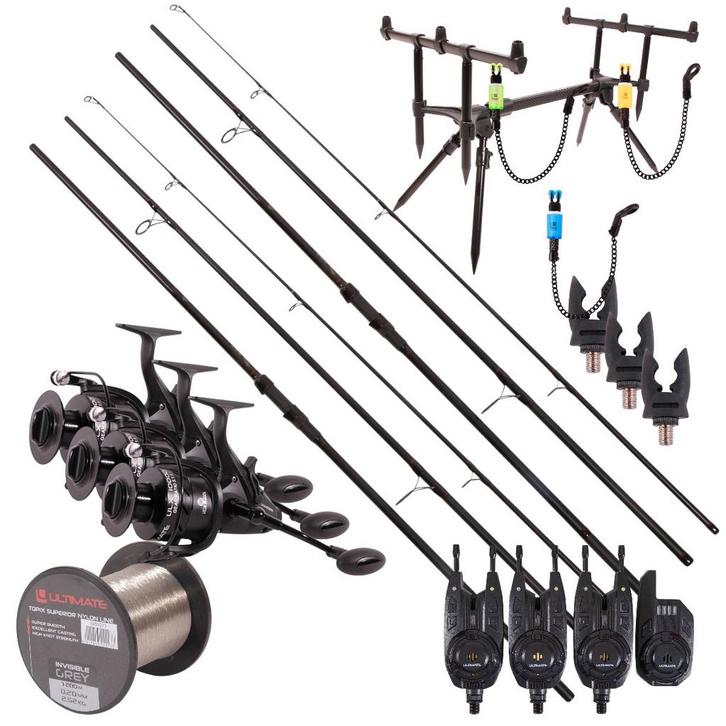 Ultimate Adventure Carp Triple Rod Set, Watersport en Boten, Hengelsport | Algemeen, Nieuw, Verzenden